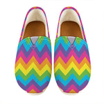 Colorful Zigzag Pattern Print Casual Shoes