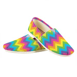 Colorful Zigzag Pattern Print Casual Shoes