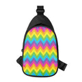 Colorful Zigzag Pattern Print Sling Bag