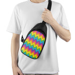 Colorful Zigzag Pattern Print Chest Bag