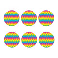 Colorful Zigzag Pattern Print Coaster Set