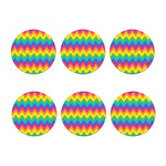 Colorful Zigzag Pattern Print Coaster Set