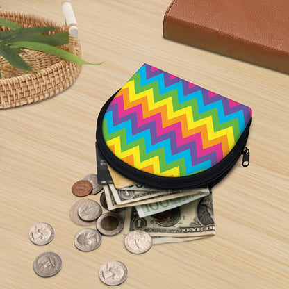 Colorful Zigzag Pattern Print Coin Purse