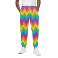 Colorful Zigzag Pattern Print Cotton Sweatpants