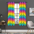 Colorful Zigzag Pattern Print Grommet Curtain Panels
