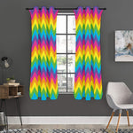 Colorful Zigzag Pattern Print Curtain