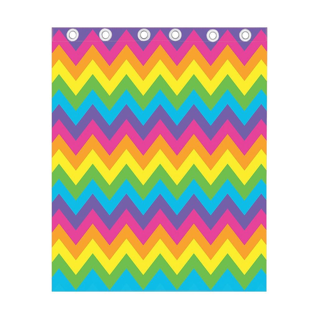 Colorful Zigzag Pattern Print Curtain