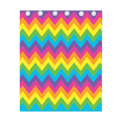 Colorful Zigzag Pattern Print Curtain