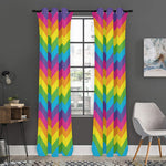 Colorful Zigzag Pattern Print Curtain