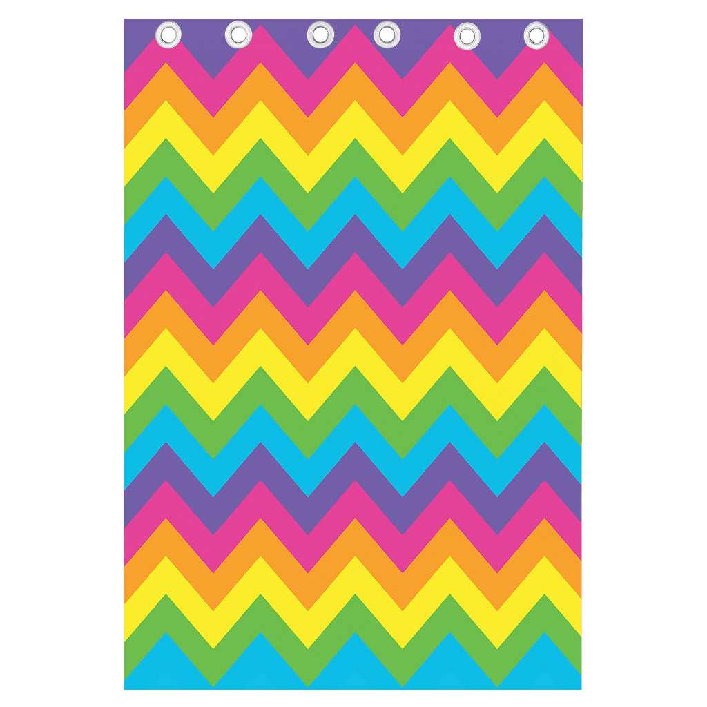 Colorful Zigzag Pattern Print Curtain