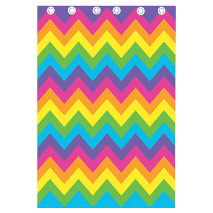 Colorful Zigzag Pattern Print Curtain