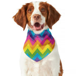Colorful Zigzag Pattern Print Dog Bandana