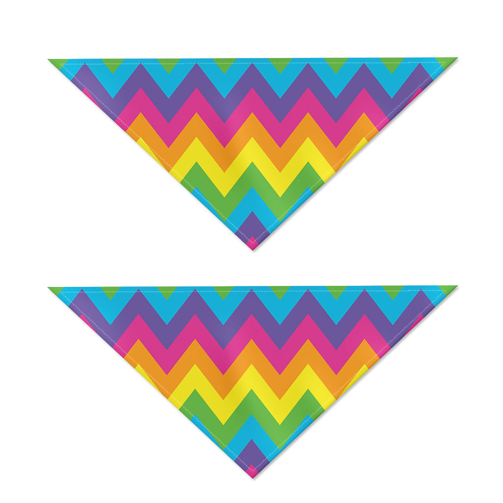 Colorful Zigzag Pattern Print Dog Bandana