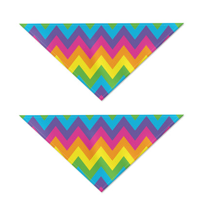 Colorful Zigzag Pattern Print Dog Bandana