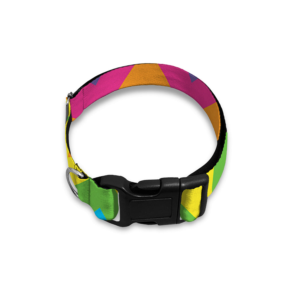 Colorful Zigzag Pattern Print Dog Collar