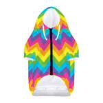 Colorful Zigzag Pattern Print Dog Zip Up Hoodie