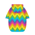 Colorful Zigzag Pattern Print Dog Zip Up Hoodie