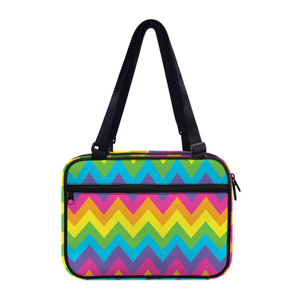 Colorful Zigzag Pattern Print Double Strap Bible Bag