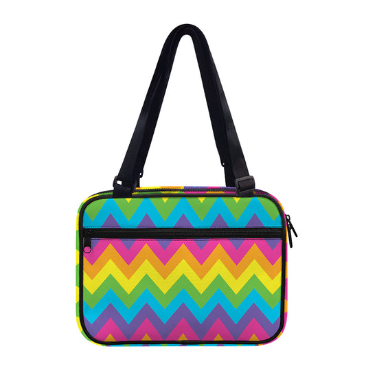 Colorful Zigzag Pattern Print Double Strap Bible Bag