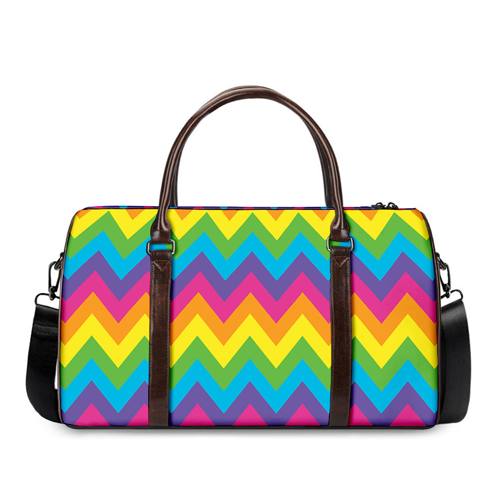 Colorful Zigzag Pattern Print Duffle Bag