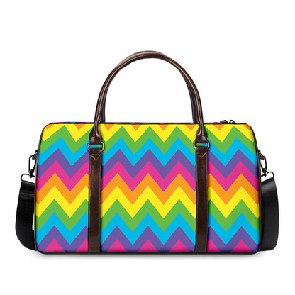 Colorful Zigzag Pattern Print Duffle Bag