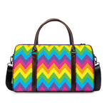 Colorful Zigzag Pattern Print Duffle Bag