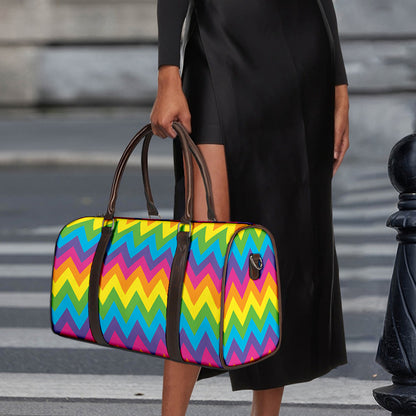 Colorful Zigzag Pattern Print Duffle Bag