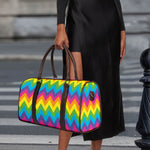Colorful Zigzag Pattern Print Duffle Bag