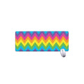 Colorful Zigzag Pattern Print Extended Mouse Pad