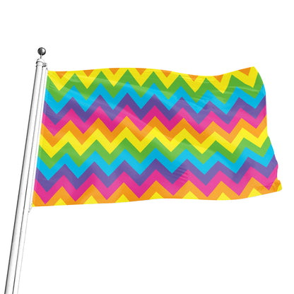 Colorful Zigzag Pattern Print Flag