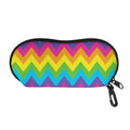 Colorful Zigzag Pattern Print Glasses Case