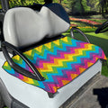 Colorful Zigzag Pattern Print Golf Cart Seat Cover