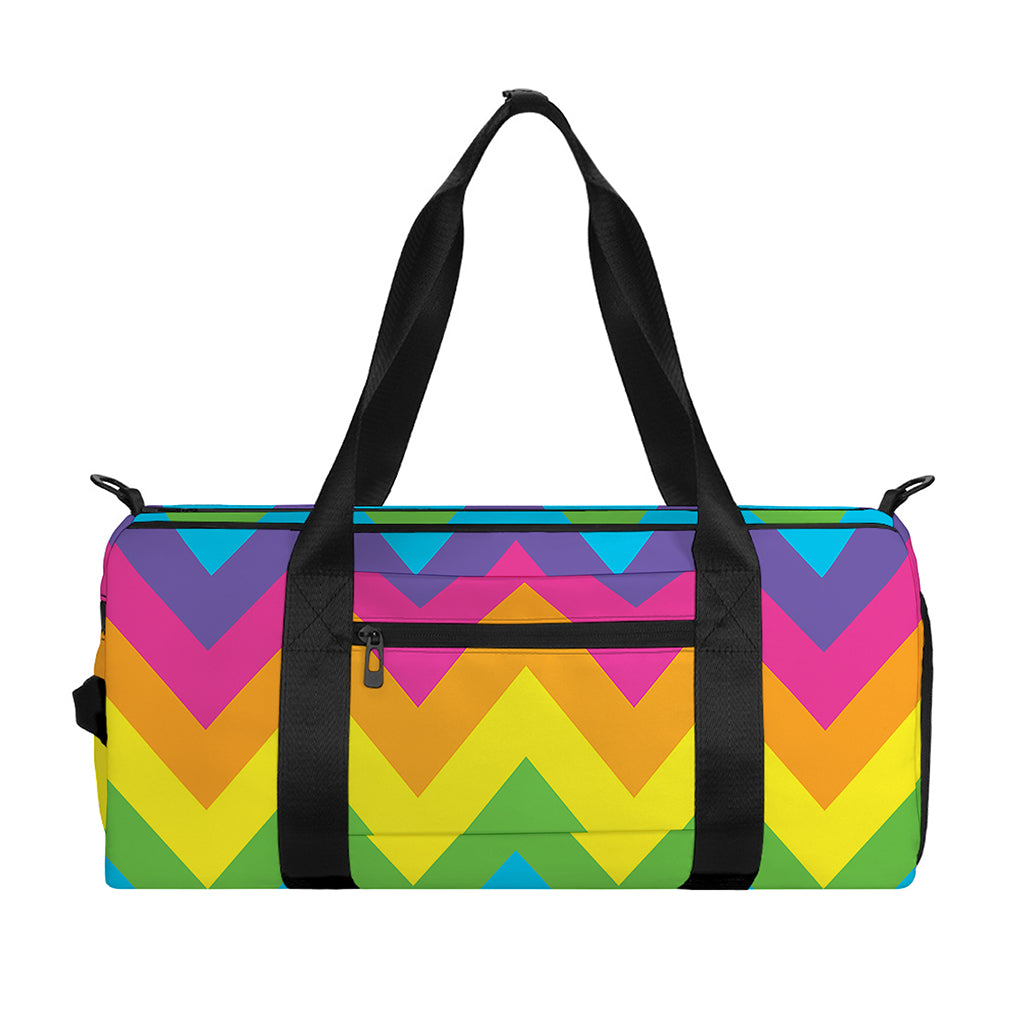 Colorful Zigzag Pattern Print Gym Bag