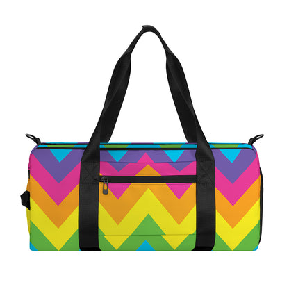 Colorful Zigzag Pattern Print Gym Bag