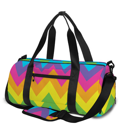 Colorful Zigzag Pattern Print Gym Bag