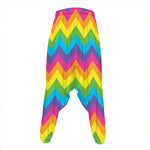 Colorful Zigzag Pattern Print Hammer Pants