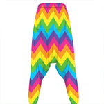 Colorful Zigzag Pattern Print Hammer Pants