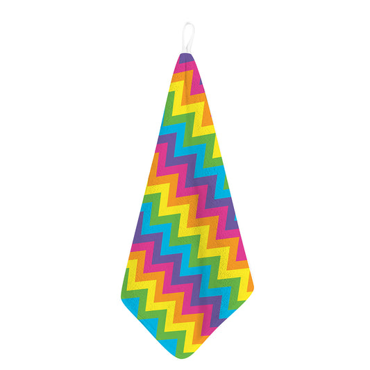 Colorful Zigzag Pattern Print Hand Towel