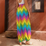 Colorful Zigzag Pattern Print Harem Pants
