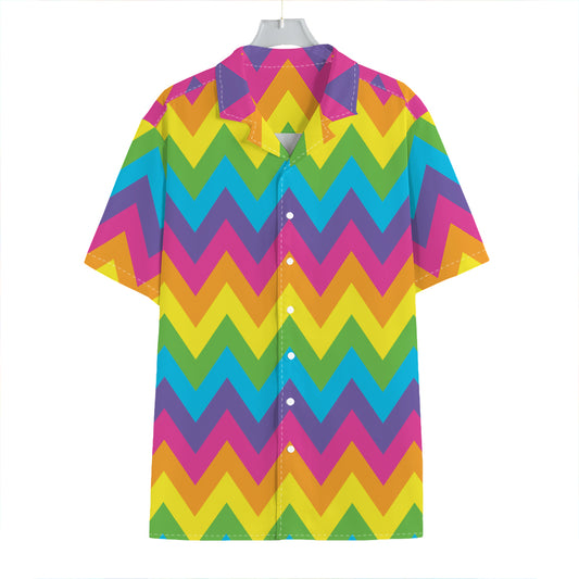 Colorful Zigzag Pattern Print Hawaiian Shirt