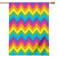 Colorful Zigzag Pattern Print House Flag