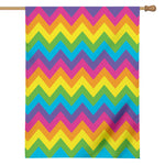 Colorful Zigzag Pattern Print House Flag