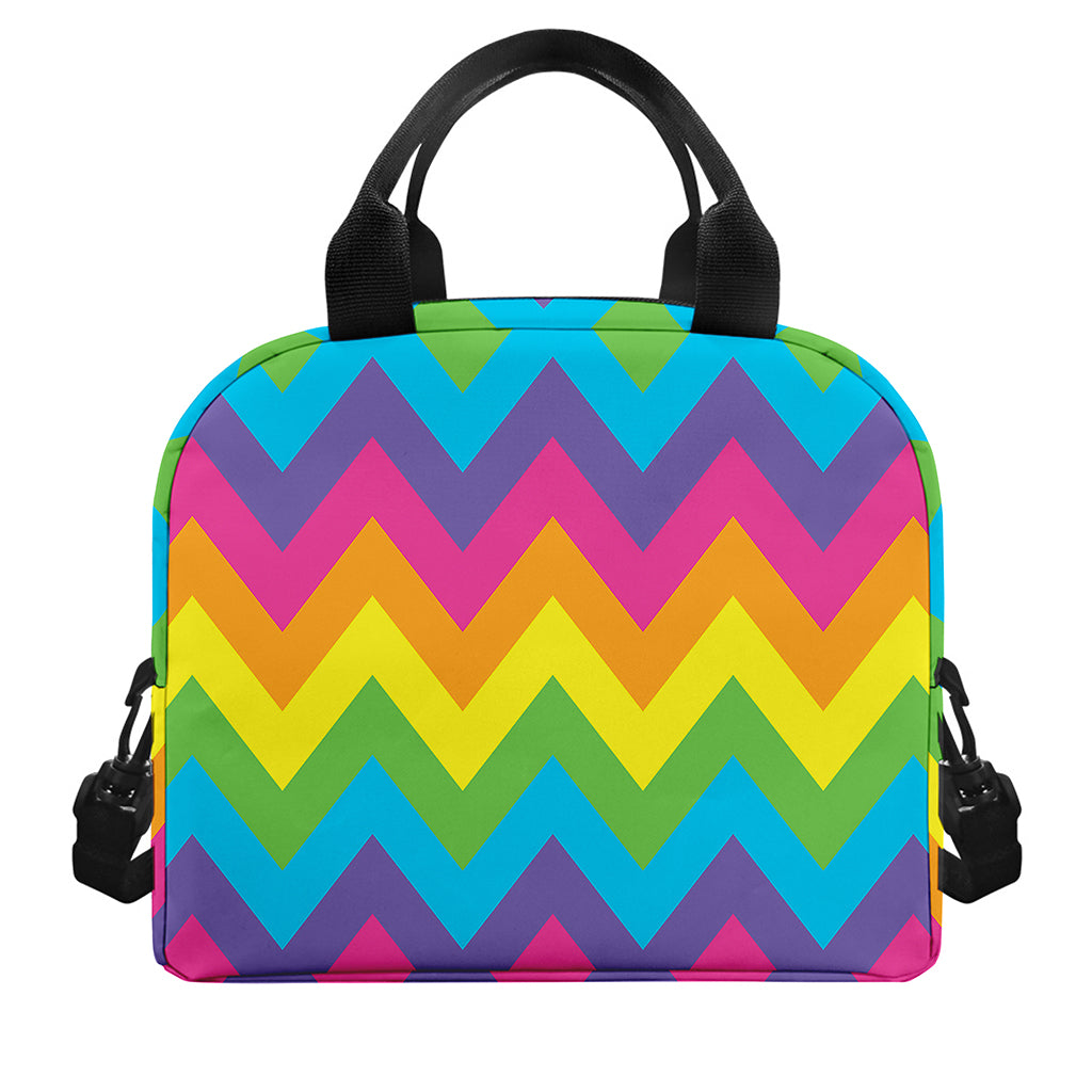 Colorful Zigzag Pattern Print Insulated Lunch Bag