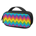 Colorful Zigzag Pattern Print Portable Cooler Travel Case