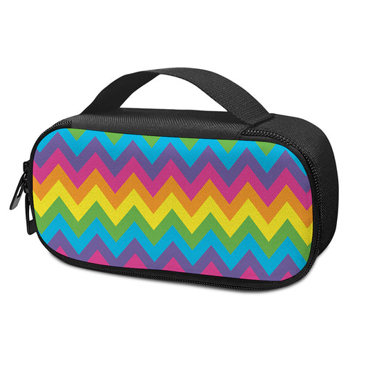 Colorful Zigzag Pattern Print Insulin Cooler Travel Case