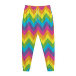 Colorful Zigzag Pattern Print Jogger Pants