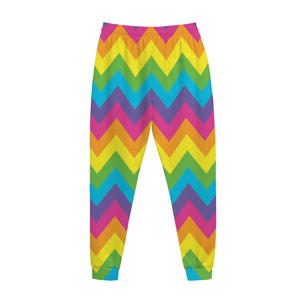 Colorful Zigzag Pattern Print Jogger Pants