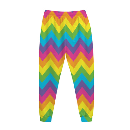 Colorful Zigzag Pattern Print Jogger Pants