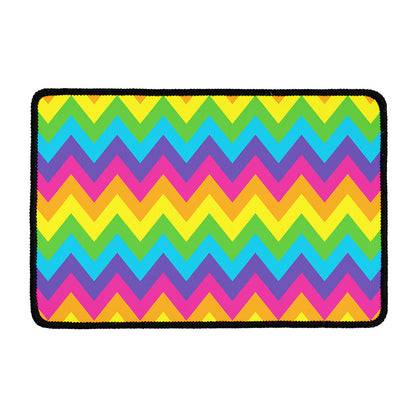 Colorful Zigzag Pattern Print Kitchen Mat