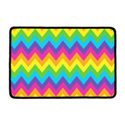 Colorful Zigzag Pattern Print Kitchen Mat